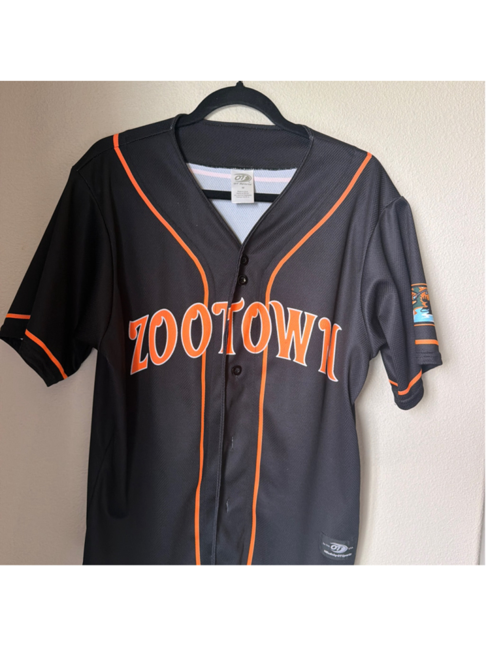 Men's OT Sports Zootown Montana Fishing Jersey Black Orange Size M